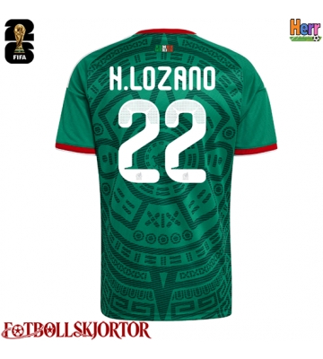 Mexiko Hirving Lozano #22 Hemmatröja VM 2026 Kortärmad